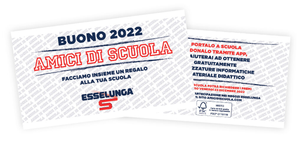AMICI DI SCUOLA 2022 – raccolta punti Esselunga-